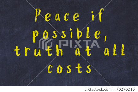 Black chalkboard with wise inscription on it Black chalkboard with wise inscription on it 70270219