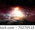 Stars, dust and gas nebula in a far galaxy 70270518