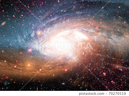 Stars, dust and gas nebula in a far galaxy Stars, dust and gas nebula in a far galaxy 70270519