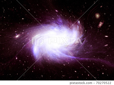 Stars, dust and gas nebula in a far galaxy Stars, dust and gas nebula in a far galaxy 70270522