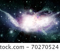 Stars, dust and gas nebula in a far galaxy 70270524
