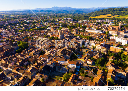 Pamiers cityscape with buildings, located on the river Ariege, France Pamiers cityscape with buildings, located on the river Ariege, France 70270654