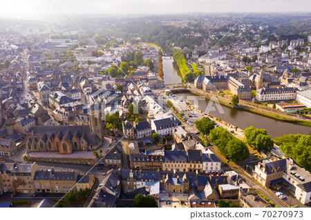 Top view of the city of Lannion. France Top view of the city of Lannion. France 70270973