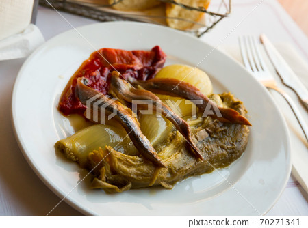 Escalibada with anchovies Escalibada with anchovies 70271341