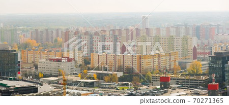Panorama with modern high-rise residentals in Bratislava 70271365