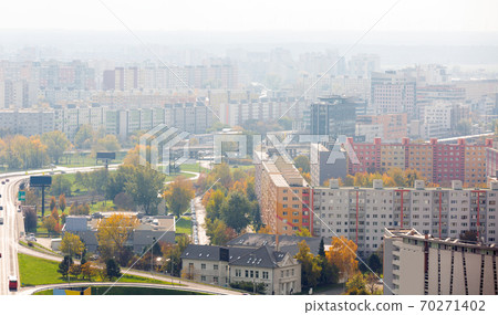 Panoramic view of Bratislava with modern apartment buildings Panoramic view of Bratislava with modern apartment buildings 70271402