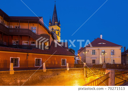 Liar Bridge in night light of Sibiu 70271513
