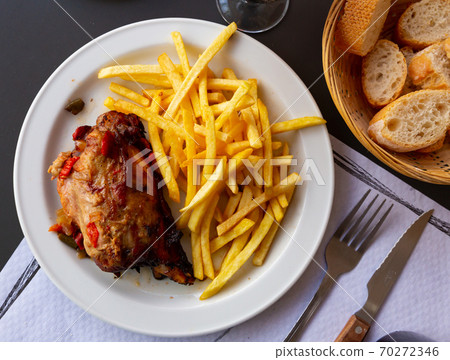 Pork knuckle with french fries Pork knuckle with french fries 70272346