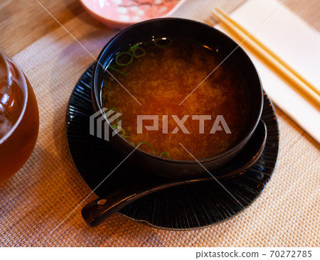 Served japanise style soup misoshiru 70272785