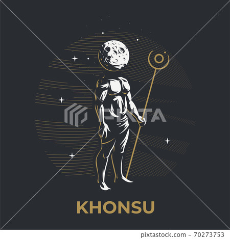 Egyptian god Khonsu. Egyptian god Khonsu. 70273753