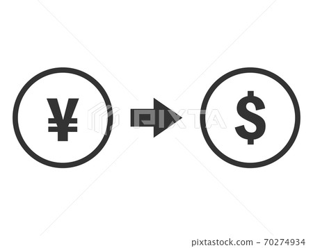 Foreign currency exchange yen dollar 70274934