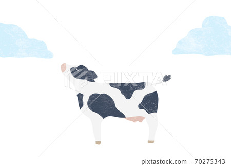 Illustration of a cow with a gentle touch 70275343