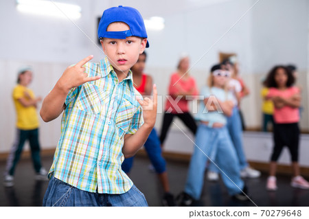 Boy hip-hop dancer posing at studio 70279648