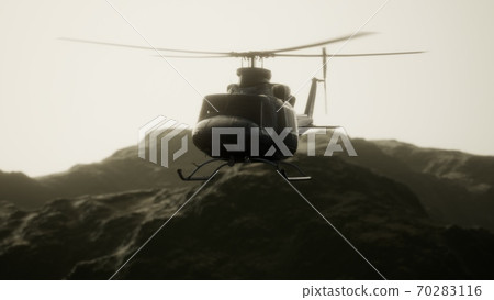 Slow Motion United States military helicopter in Vietnam 70283116