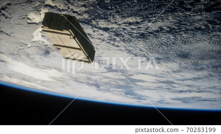 old wood box on Earth orbit 70283199