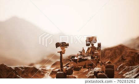 Curiosity Mars Rover exploring the surface of red planet 70283262