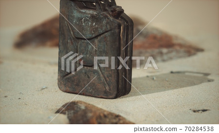 old rusty fuel canister in the desert old rusty fuel canister in the desert 70284538