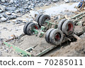 Wheels Of A Destroyed Truck 70285011