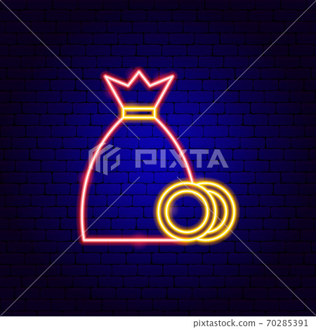 Money Bag Neon Sign 70285391 PIXTA