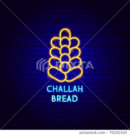 Challah Bread Neon Label Challah Bread Neon Label 70285420