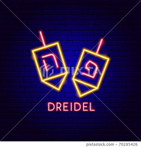 Dreidel Neon Label 70285426