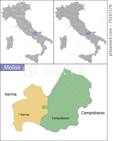 Illustration of Molise is a region in Southern Italy 70287279