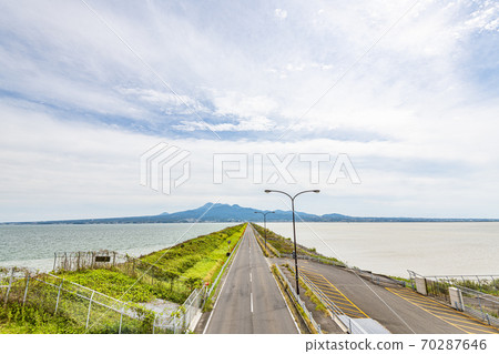 長崎縣Is早市早灣填築路堤(從Un仙塔拉海上展望台到Un仙) 長崎縣Is早市早灣填築路堤(從Un仙塔拉海上展望台到Un仙) 70287646