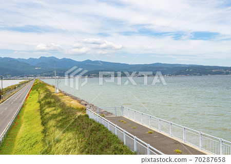 長崎縣Is早市早灣填海路堤(從雲仙塔拉海上展望台到塔拉達克山) 長崎縣Is早市早灣填海路堤(從雲仙塔拉海上展望台到塔拉達克山) 70287658