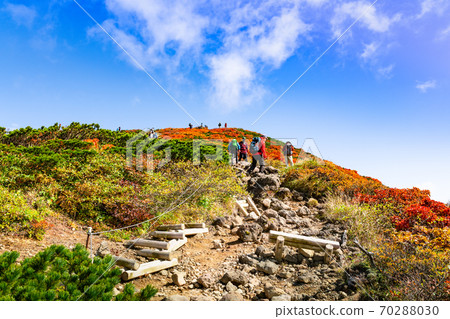 Mt. Kurikoma Mt. Autumn leaves Carpet and trail Mt. Kurikoma Mt. Autumn leaves Carpet and trail 70288030