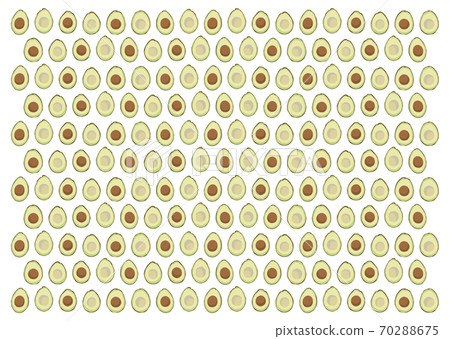 Simple avocado cross section 70288675