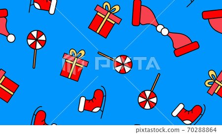 Seamless Christmas greeen pattern on a white 70288864