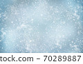 Decorative Christmas background with bokeh lights and snowflakes. 70289887