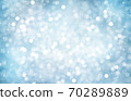 Decorative Christmas background with bokeh lights and snowflakes. 70289889