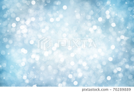 Decorative Christmas background with bokeh lights and snowflakes. Decorative Christmas background with bokeh lights and snowflakes. 70289889