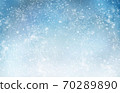 Decorative Christmas background with bokeh lights and snowflakes. 70289890