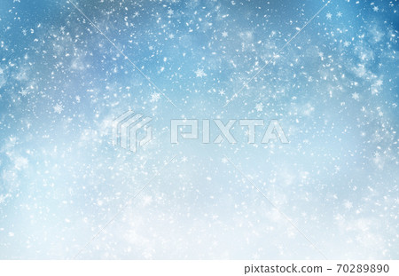 Decorative Christmas background with bokeh lights and snowflakes. 70289890