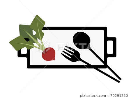 Illustration of radishes and gratin dishes 70291230