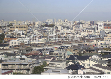 在東急東橫線的學院大學附近的地鐵福壽神線7000系列 70291362