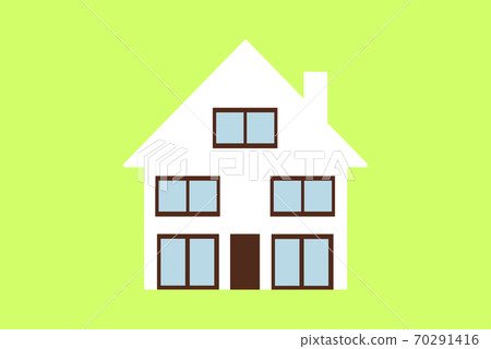 Illustration Of A Simple House. Eye-friendly - Stock Illustration 