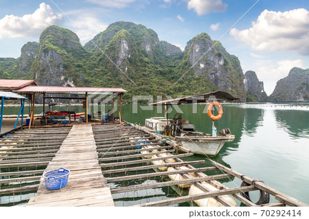 Pearl farm in Halong bay, Vietnam 70292414