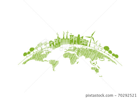 Sustainability development and World environmental concept with Green city and Ecology friendly 70292521