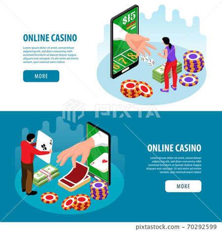 Casino Horizontal Banners Set 70292599
