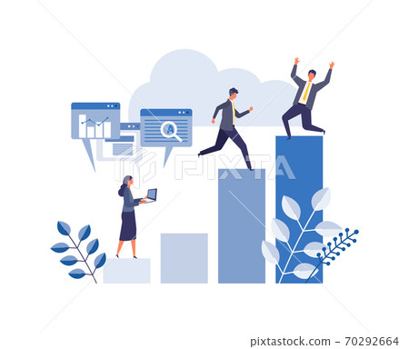 Image of a businessman who aims to achieve his goals 70292664