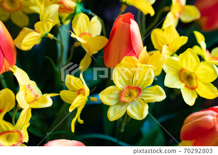bouquet of artificial flowers tulips and daffodils bouquet of artificial flowers tulips and daffodils 70292803