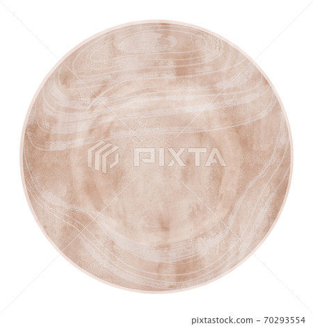 Watercolor style hand-drawn illustration of wooden plate 70293554