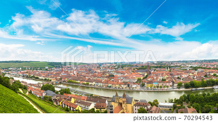 Panoramic aerial view of Wurzburg 70294543