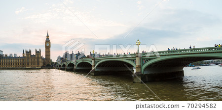 Big Ben, Parliament, Westminster bridge in London Big Ben, Parliament, Westminster bridge in London 70294582