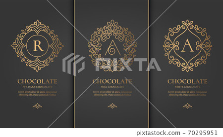 Luxury packaging design of chocolate bars. Luxury packaging design of chocolate bars. 70295951