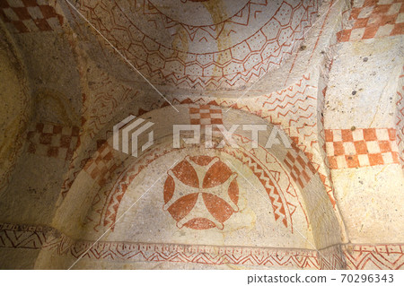 Cave church in Goreme, Cappadocia, Turkey 70296343