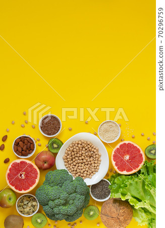 Healthy food and clean eating selection (vegetables, fruit, seeds, nuts, herbs) Healthy food and clean eating selection (vegetables, fruit, seeds, nuts, herbs) 70296759